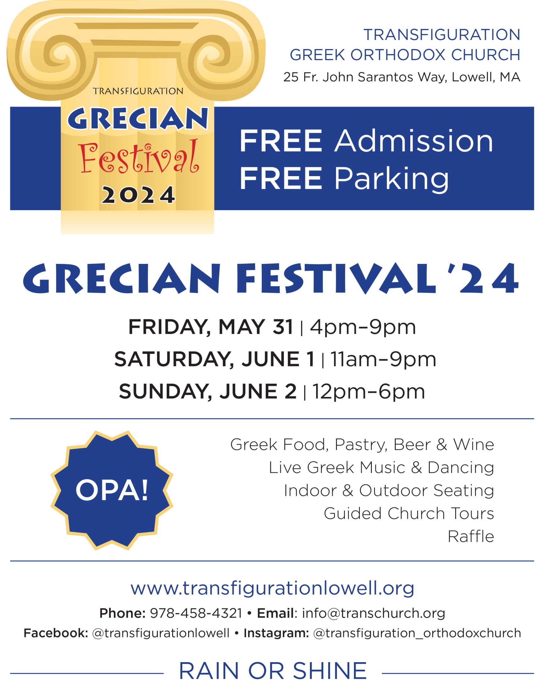 Grecian Festival 2024 Transfiguration of Our Savior Greek Orthodox Church